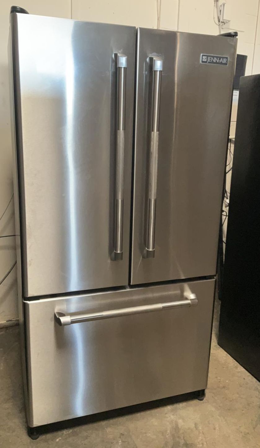 Jenn Air 3 Door Stainless Steel Refrigerator
