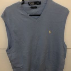 Polo By Ralph Lauren Mens Light Blue Vest