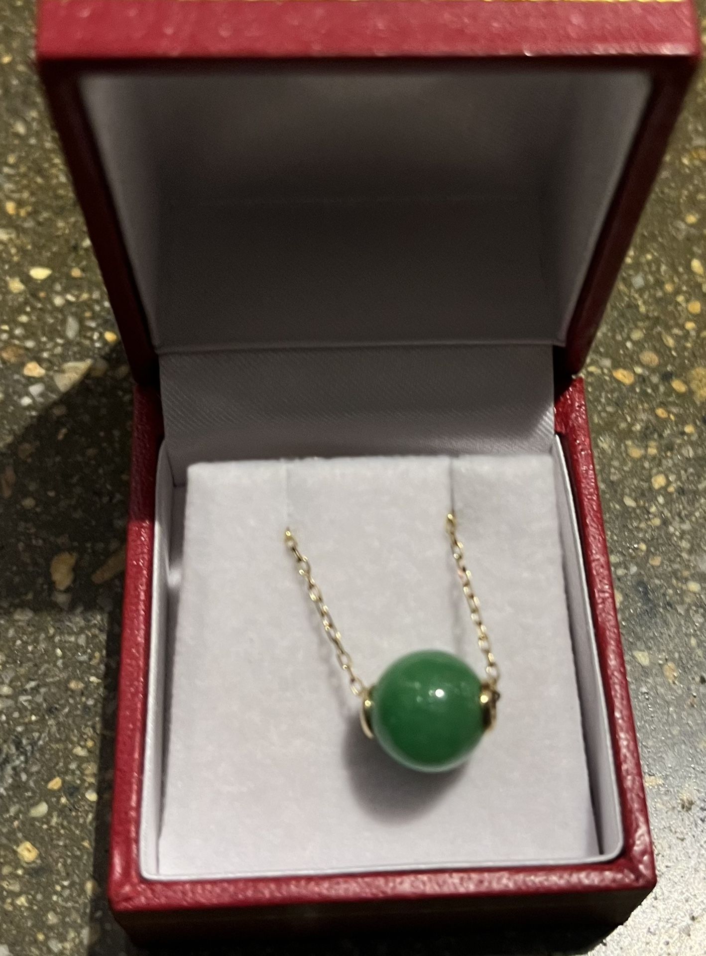 Elegant Jade Sphere Pendant Necklace