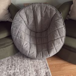 Grey Folding Saucer Chair