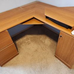 Desk and Side Drawer