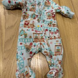 Two Posh Peanut Christmas sleep suits/footies