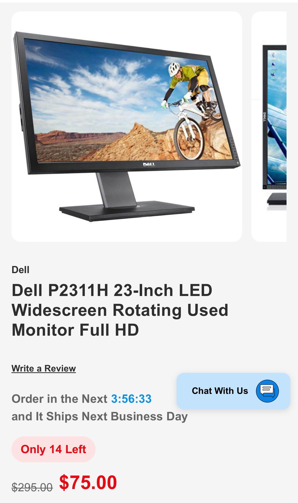 23” Dell Full HD Monitor