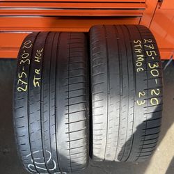 20” tires michelin 275/30/20 semi new with free installation $200 both