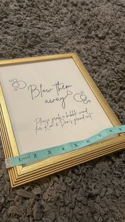 Blow Them Away Bubble Blow Wedding Grand Exit Sign