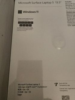 Microsoft Surface Laptop 5 with 13.5 Touch Screen, Intel Evo