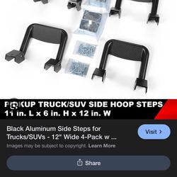 4 Pack Black Aluminum Size Step For Truck/suv  12 Wide 