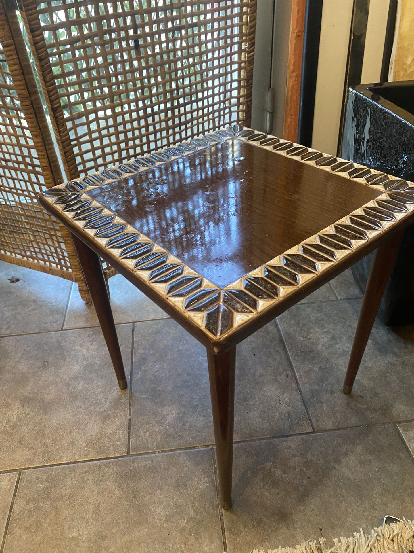 Antique Small Table 15 By 15 17 Tall