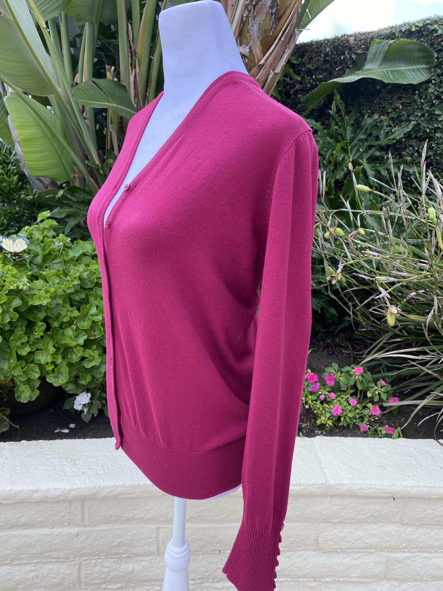 Women’s Hot Pink Cardigan Sweater