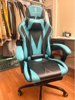 High Back Gaming Chair with Linkage Armrest & Footrest