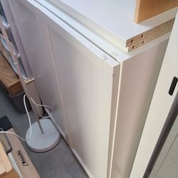 White Ikea Shelf with Doors