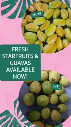 Starfruits and guavas
