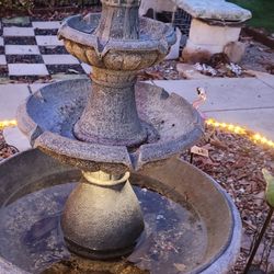 Faux Stone Resin Fountain With Fliating Water Spout
