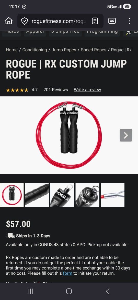 Rogue Fitness RX Custom Jump Rope - Pink