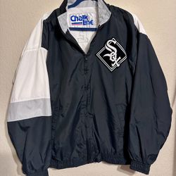 Vintage Chicago White Sox Chalk Line MLB Baseball Bomber Jacket Coat Large USA L