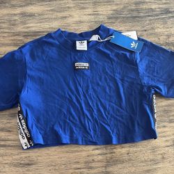 Adidas Blue Cropped Tee