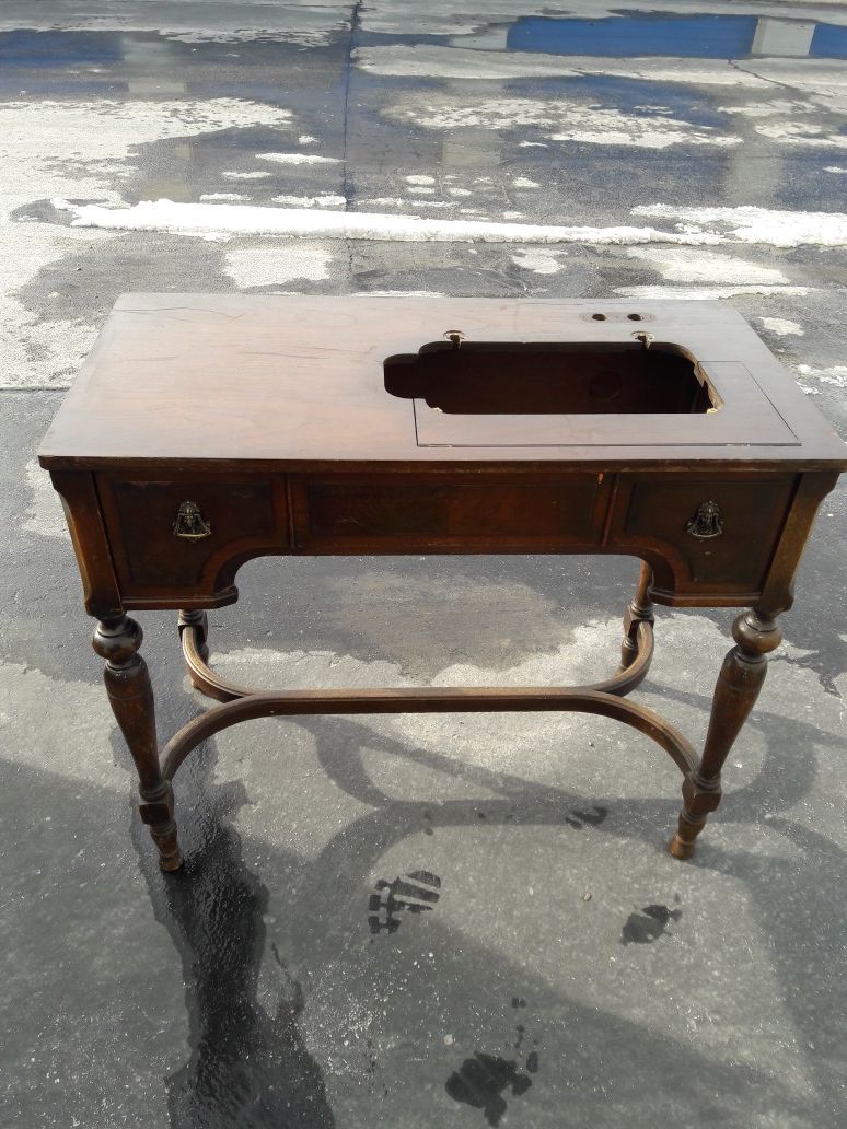 Antique sewing table. Has solid top (not pictured yet)