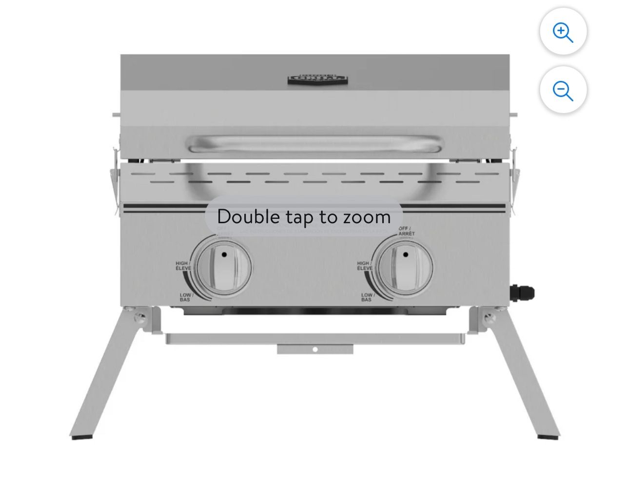Expert Grill 2 Burner Tabletop Propane Gas Grill, Stainless Steel