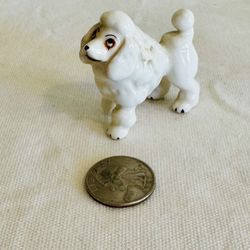 Vintage miniature bone china poodle figurine