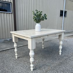 Custom Dining Table Farmhouse Country French Modern Rustic Solid Wood Set Restoration Hardware Insp Bench Hand Built Round Oval Counter Breakfast  