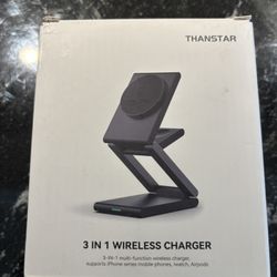 3 in 1 Wireless Charging Station for Apple Multple Devices - Foldable Magnetic Wireless Charger Dock -Travel 18W Charging Pad for iPhone 17 16 15 14 1