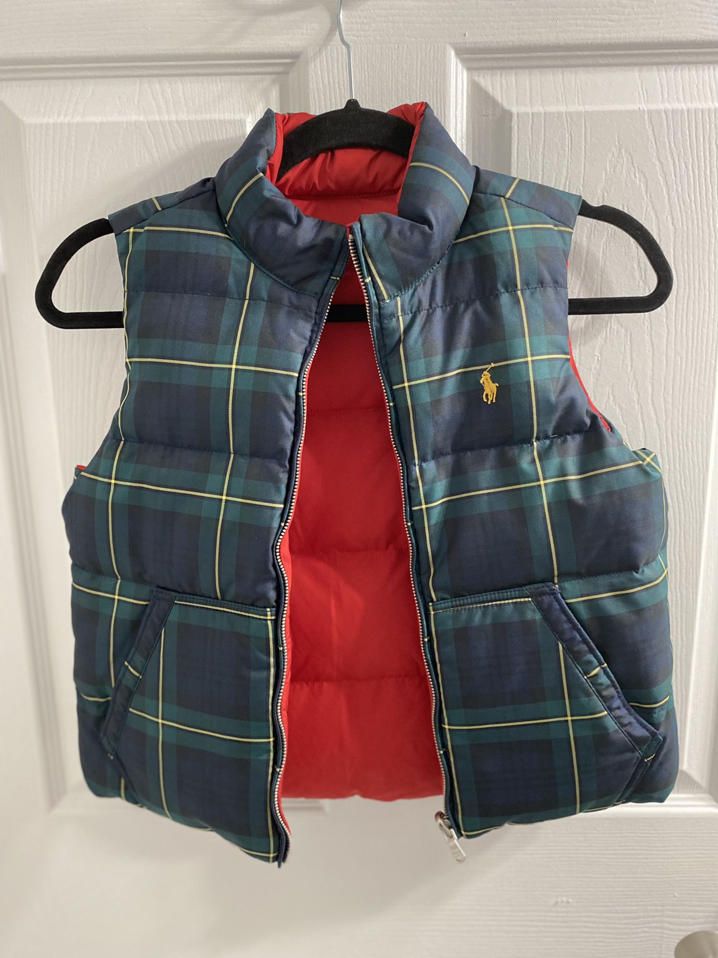 Boys Reversible Ralph Lauren Puff Vest zSize 8