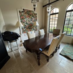 Solid Wood Dining Table And Chairs 
