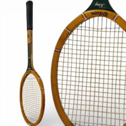 Vintage Wilson King Classic Strata-Bow Wood Tennis Racquet USA Leather Grip