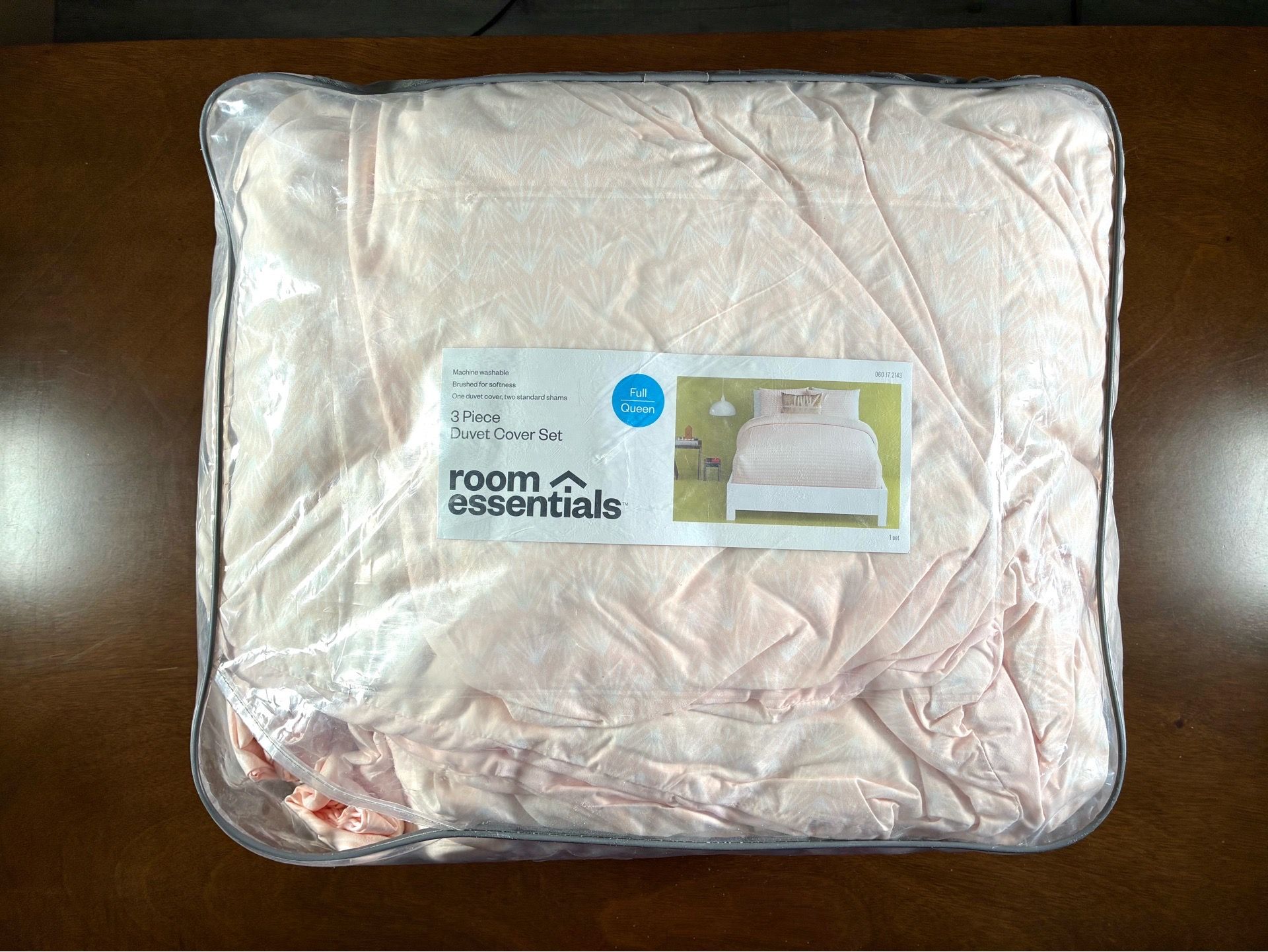 Pink full / queen size duvet comforter set