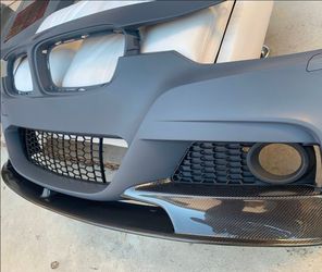Bmw f30 m tech m sport front bumper performance carbon finer lip 328i 335i 340i 330i