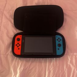 Nintendo Switch With Carry Case And Games