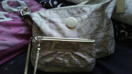 Coach purse and wristlet