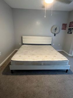 King size bed and frame