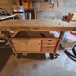 Sjobergs Woodworking Table, Rockler Table Router, Rockler Table Saw, Rockler Miter Saw, Dust Dog Vac System 