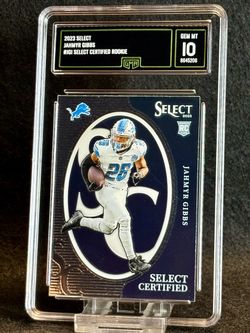 2023 Select 💥 Jahmyr Gibbs 💥 Select Certified Rookie GMA 10 💎 Mint - Detroit Lions