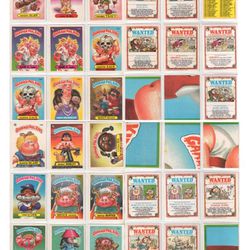 1980's Garbage Pail Kids 119 GPK Various Cards & 8 Folders