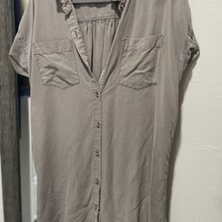 Button Up  Shirt Tunic