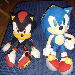 90's Sonic And Shadow Plush