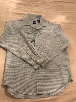 Gap Green Boys Dress Shirt 5/6