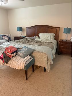 Headboard and two nightstands frames
