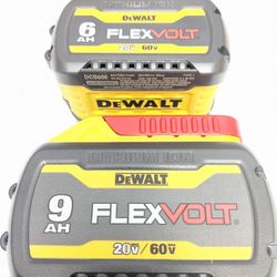 20-60V Max DeWalt 9AH + 6AH FLEXVOLT Battery 2 Pack 