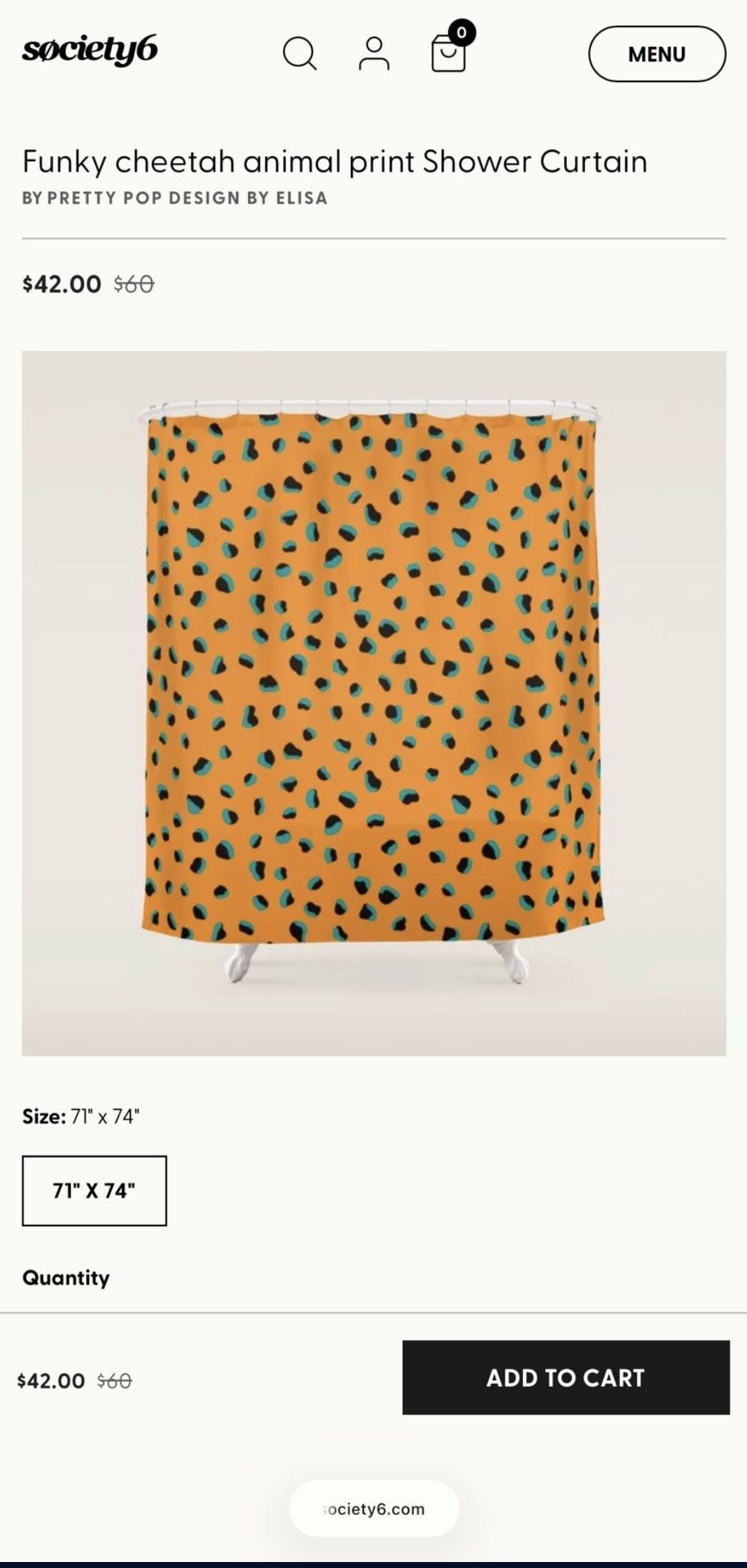 Society 6 Shower Curtain 