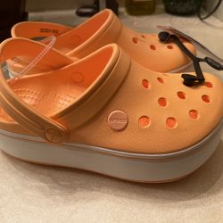 Brand New Orange Crocs Kids Size 4