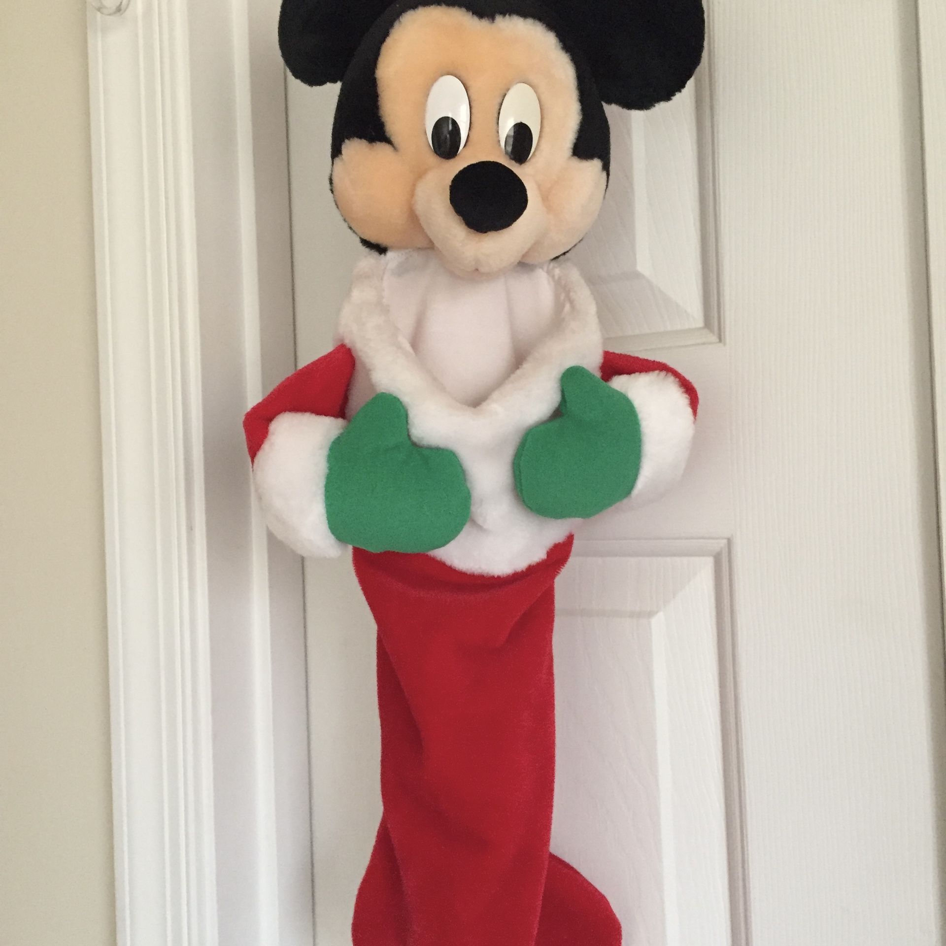 Vtg Kurt Adler Mickey Mouse Disney Christmas Stocking 3D