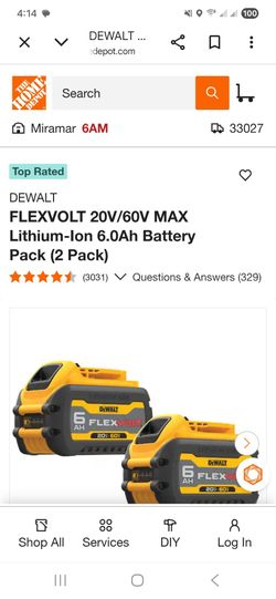 Dewalt 20v/60v 6amp batterys