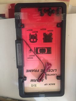 License Plate Frame w/ Backup Alarm