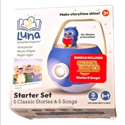 LUNA Storytime Kids Book Projector Daniel Tiger Read Aloud Stories NEW