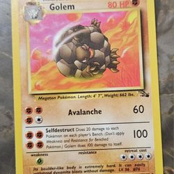 Pokemon Fossil Set Golem 