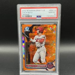 PSA 10 Zach Neto Bowman 1st Orange Sapphire #25/25