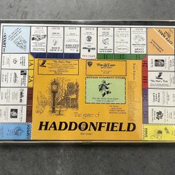Vintage 1985 Haddonfield, NJ Custom Monopoly Board